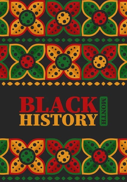 Mois Histoire Des Noirs Février African American Culture History Célébré — Image vectorielle