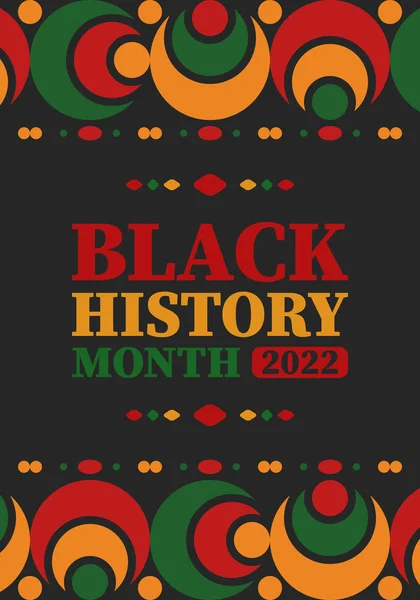 Mois Histoire Des Noirs Février African American Culture History Célébré — Image vectorielle