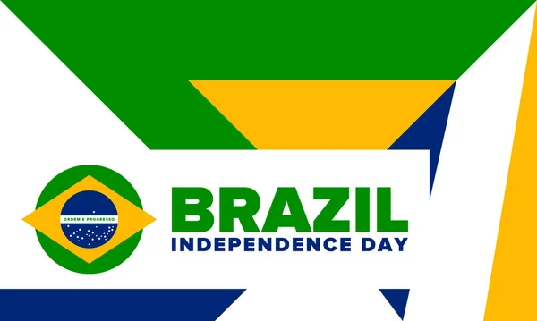 Brasiliens Självständighetsdag Glad Helg Frihetsdagsdesign Fira Årligen September Brasilien Flagga — Stock vektor