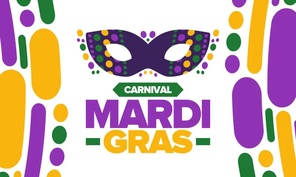 Carnaval Mardi Gras Nova Orleães Terça Feira Gorda Festival Folclórico —  Vetores de Stock