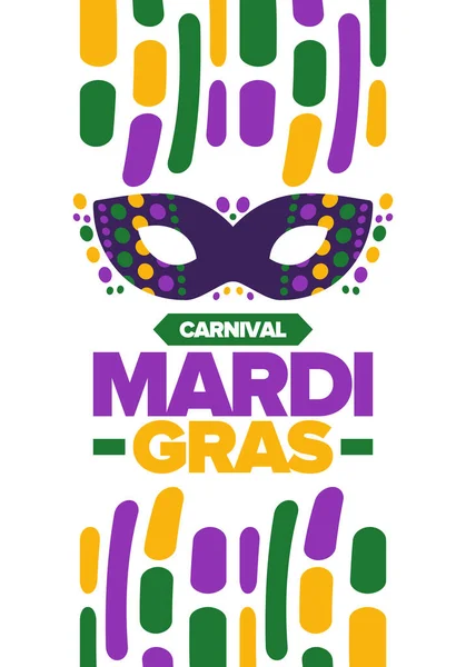 Καρναβάλι Του Μάρντι Γκρα Στη Νέα Ορλεάνη Χοντρή Τρίτη Παραδοσιακό — Διανυσματικό Αρχείο