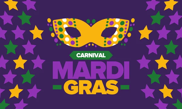 Karneval Der Kulturen New Orleans Dicker Dienstag Traditionelles Volksfest Mit — Stockvektor