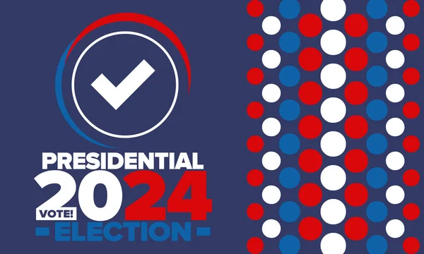 Prezidentské Volby 2024 Spojených Státech Den Voleb Listopadu Americká Volební — Stockový vektor