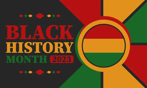Fekete Történelem Hónap Februárban Afrikai Amerikai Kultúra Történelem Egyesült Államokban — Stock Vector