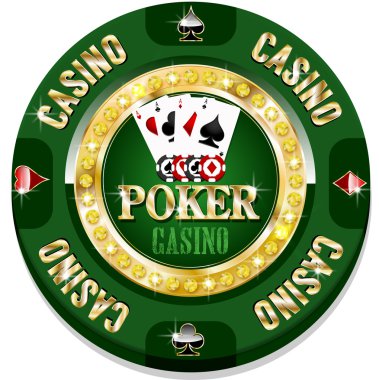 Single black casino chip