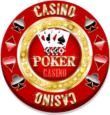Single black casino chip