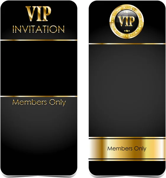 Elegante sobre de invitación vip de oro vintage — Archivo Imágenes Vectoriales