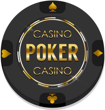 Poker banner. Casino icon