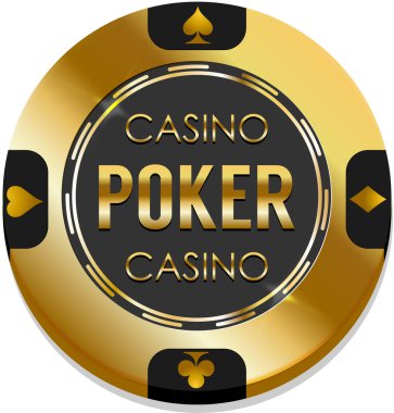 Poker banner. Casino icon