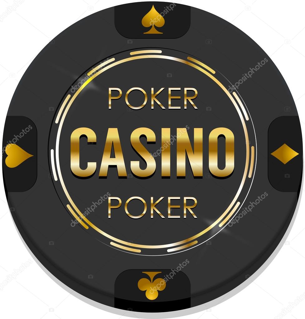 Single black casino chip