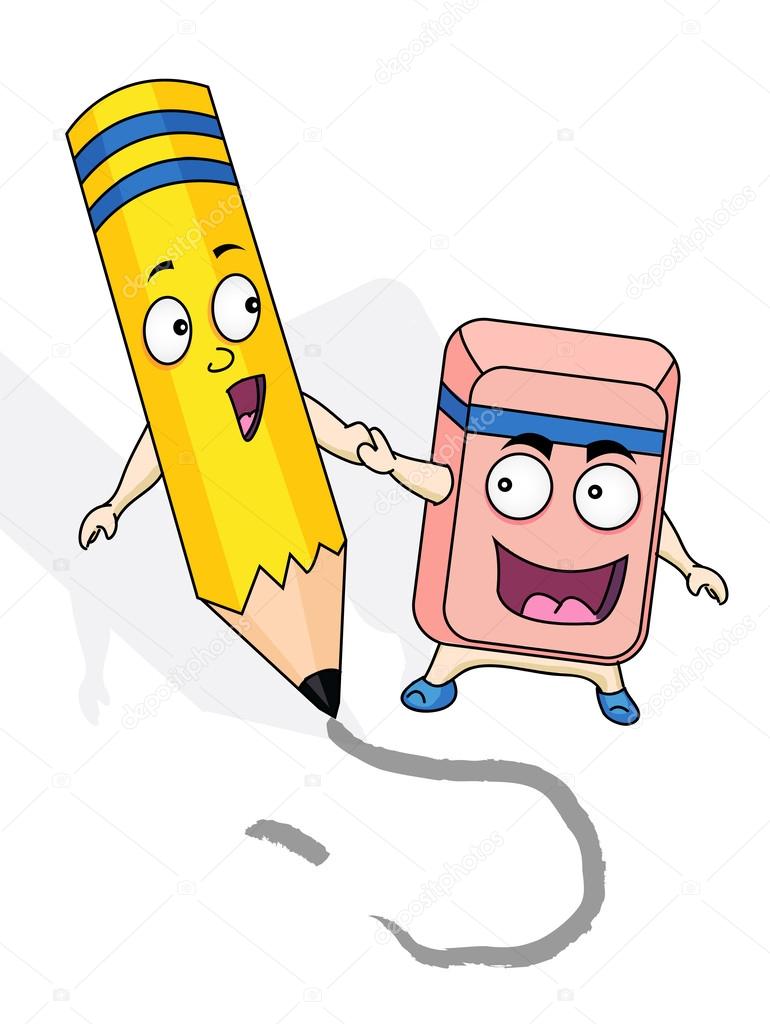 Pencil , eraser Stock Vector Image by ©BarrHope #40330201