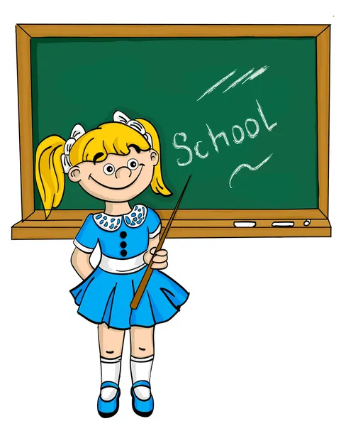 Schoolgirl — Stock Vector