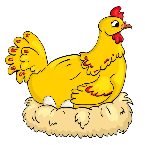 Poulet à dessin animé — Image vectorielle