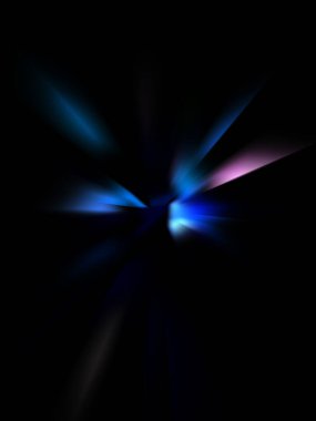 Parlayan ışıkları hareket ettirmenin havalı arka planı. Tasarımınız için canlı renkli bir portal şablonu. Işık ışınları ve hareket halindeki ışıldayan parçacıklar bir solucan deliği şekli oluşturuyor..