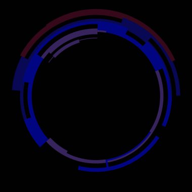 Fütürist dairesel gövde arayüzü elementi. Soyut çember geometrik arkaplan. Dijital teknolojinin grafiksel çizimi.