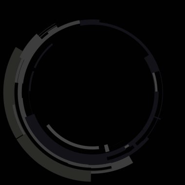 Fütürist dairesel gövde arayüzü elementi. Soyut çember geometrik arkaplan. Dijital teknolojinin grafiksel çizimi.