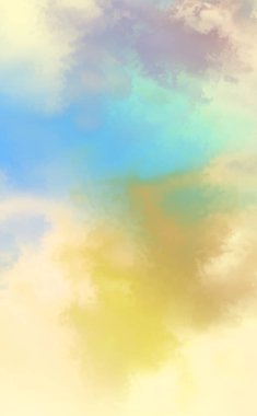 Modern fırça darbeleri. Poster, duvar sanatı, afiş, kart, kitap kapağı veya ambalaj için rahatlatıcı kompozisyonun yumuşak renkli çizimi. Pastel renklerle suluboya. 