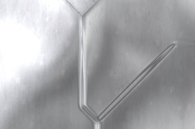 SciFi panelleri duvar. Gelecekçi kavramsal tasarım arka planı. Uzay gemisi desenli duvar kağıdı. Fırçalanmış teknoloji şablonu yüzeyi. Üç boyutlu illüstrasyon. Hasarlı ve çökmüş teknoloji.