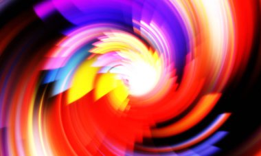 Dönen Işık gösterisi arka planı. Canlı renklerle donatılmış ruhani enerji girdabı. Renkli canlı hareket çizimi. Tanıtım geçmişi. Kutlama grafiği.