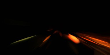 Güzel canlı renklerle enerji patlaması. Siyah arkaplanda izole edilmiş dinamik ışık ışınları. Parlayan renkli ışık parçacıklarının grafiksel 2D çizimi. Parlak tasarım şablonu.