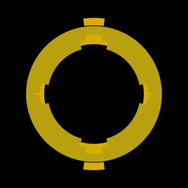 Fütürist dairesel gövde arayüzü elementi. Soyut çember geometrik arkaplan. Dijital teknolojinin grafiksel çizimi.