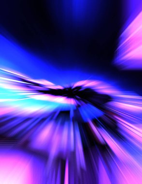 Renkli ışık enerjisi parlamaları. Çarpık grafik hareket arkaplanı. Dinamik patlama flaşı. Hızlanma efekti. Hızlı yüksek hız bulanıklaştırma arkaplanı. Işık teknolojisi soyut duvar kağıdı.