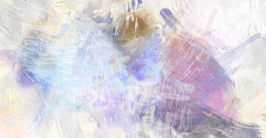 Soyut arkaplanda pürüzlü fırça darbeleri. Fırça boyası. Renkli boya darbeleri. Eşsiz duvar sanatı. Tuvaldeki modern sanat. Renkli çağdaş sanat eserleri.