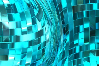 Metalik panel dokusunun 3 boyutlu çizimi. Renkli, parlak, soyut duvar kağıdı. Geometrik teknolojik parlak yansıtıcı arka plan. Yaratıcı parlak kavramsal arkaplan.