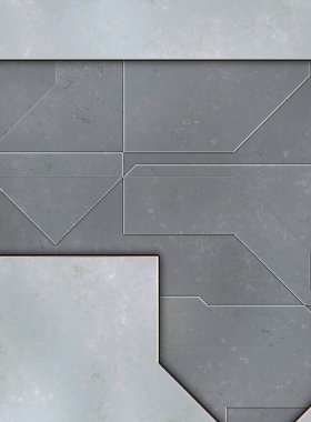 Katmanlı paneller. Fütürist soyut duvar kağıdı. Geometrik teknolojik yansıtıcı arka plan 3D metalik doku. Uzay gemisi desen yüzeyi.