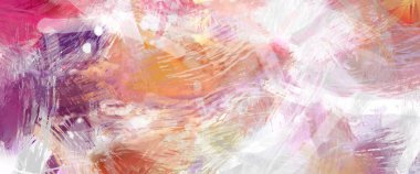 Soyut arkaplanda pürüzlü fırça darbeleri. Fırça boyası. Renkli boya darbeleri. Eşsiz duvar sanatı. Tuvaldeki modern sanat. Renkli çağdaş sanat eserleri.