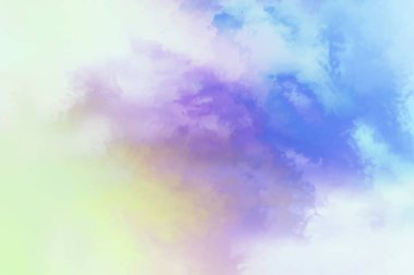 Modern fırça darbeleri. Poster, duvar sanatı, afiş, kart, kitap kapağı veya ambalaj için rahatlatıcı kompozisyonun yumuşak renkli çizimi. Pastel renklerle suluboya. 