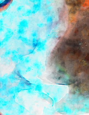 Kova desenli illüstrasyon. Çağdaş ve modern doku. Soyut renk boyama arka planı. Yaratıcı ve sanatsal duvar kağıdı. Fırçalanmış şekilleri ve lekeleri olan sanatsal duvar..