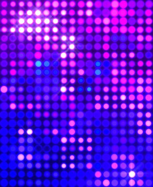 Parlak desenli duvar kağıdı. Sahne ışıkları olan renkli ışıkların ihtişamlı arkaplanı. Parlayan ışıklar siyah arka planda parti izleri. Sahne veya stadyum ışıklarının dijital illüstrasyonu. 