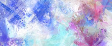 Soyut arkaplanda pürüzlü fırça darbeleri. Fırça boyası. Renkli boya darbeleri. Eşsiz duvar sanatı. Tuvaldeki modern sanat. Renkli çağdaş sanat eserleri.