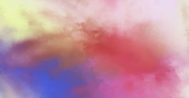 Modern fırça darbeleri. Poster, duvar sanatı, afiş, kart, kitap kapağı veya ambalaj için rahatlatıcı kompozisyonun yumuşak renkli çizimi. Pastel renklerle suluboya. 