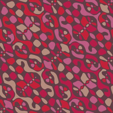 Yaratıcı karalama sanatı farklı şekil ve dokulara sahip kusursuz desen. Kolaj. Sanatsal arka plan. Soyut duvar kağıdı. Dekoratif hippi fayansları.