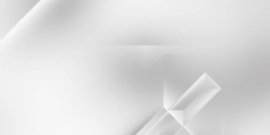 Beyaz 3d geometrik arka plan. Karanlık elementleri olan birinci sınıf soyut duvar kâğıdı. Poster, broşür, sunum ve web sitesi için özel tasarım. Moda lüks minimalist tasarım. Geometrik şablon. 