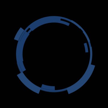 Fütürist dairesel gövde arayüzü elementi. Soyut çember geometrik arkaplan. Dijital teknolojinin grafiksel çizimi.