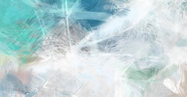 Soyut arkaplanda pürüzlü fırça darbeleri. Fırça boyası. Renkli boya darbeleri. Eşsiz duvar sanatı. Tuvaldeki modern sanat. Renkli çağdaş sanat eserleri.