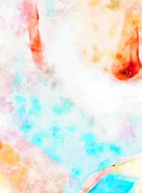 Kova desenli illüstrasyon. Çağdaş ve modern doku. Soyut renk boyama arka planı. Yaratıcı ve sanatsal duvar kağıdı. Fırçalanmış şekilleri ve lekeleri olan sanatsal duvar..