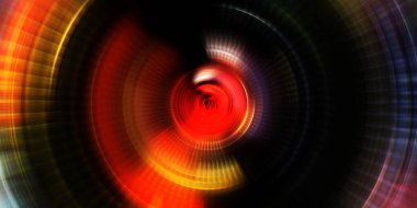 Parlayan neon ışıkları. Parlak sunum tasarım şablonu. Fotoğraf makinesi konsepti. Soyut arkaplan. Dönen ışık ışınları. Hareketli kavramsal duvar kağıdı. Grafik dijital illüstrasyon. 