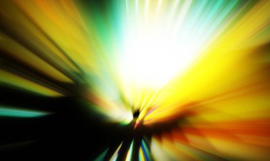 Siyah zemin üzerinde ışık parçacığı izleri. Parlayan parçacıkları ve çizgileri olan ışık patlaması yıldızı. Güzel hareketli soyut ışınlar duvar kağıdı. Renkli Patlama grafiği. Işık ışınlarının patlaması. 