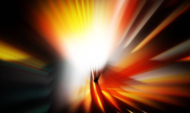 Siyah zemin üzerinde ışık parçacığı izleri. Parlayan parçacıkları ve çizgileri olan ışık patlaması yıldızı. Güzel hareketli soyut ışınlar duvar kağıdı. Renkli Patlama grafiği. Işık ışınlarının patlaması. 