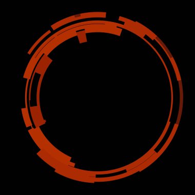 Fütürist dairesel gövde arayüzü elementi. Soyut çember geometrik arkaplan. Dijital teknolojinin grafiksel çizimi.