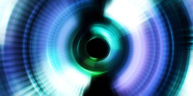 Parlayan neon ışıkları. Parlak sunum tasarım şablonu. Fotoğraf makinesi konsepti. Soyut arkaplan. Dönen ışık ışınları. Hareketli kavramsal duvar kağıdı. Grafik dijital illüstrasyon. 