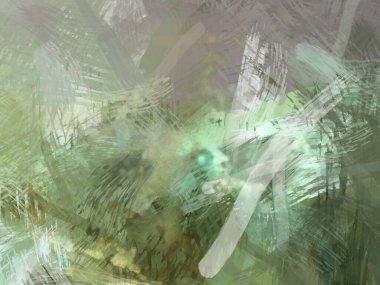 Soyut arkaplanda pürüzlü fırça darbeleri. Fırça boyası. Renkli boya darbeleri. Eşsiz duvar sanatı. Tuvaldeki modern sanat. Renkli çağdaş sanat eserleri.