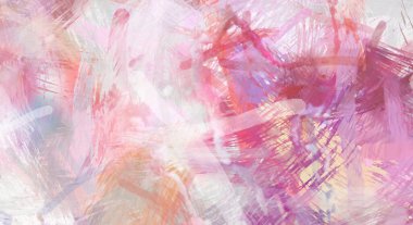 Soyut arkaplanda pürüzlü fırça darbeleri. Fırça boyası. Renkli boya darbeleri. Eşsiz duvar sanatı. Tuvaldeki modern sanat. Renkli çağdaş sanat eserleri.