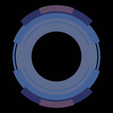 Fütürist dairesel gövde arayüzü elementi. Soyut çember geometrik arkaplan. Dijital teknolojinin grafiksel çizimi.