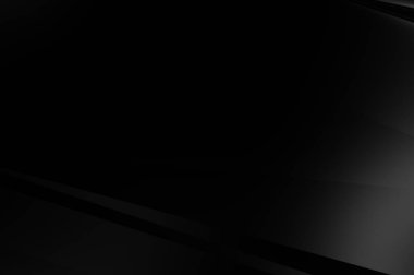 Geometrik katmanlı 3 boyutlu siyah arkaplan. Soyut koyu fütüristik duvar kağıdı. Zarif, parlak çizgili arka plan. Poster, broşür, sunum ve web sitesi için geometrik şablon tasarımı.