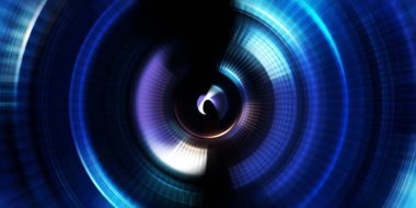 Parlayan neon ışıkları. Parlak sunum tasarım şablonu. Fotoğraf makinesi konsepti. Soyut arkaplan. Dönen ışık ışınları. Hareketli kavramsal duvar kağıdı. Grafik dijital illüstrasyon. 